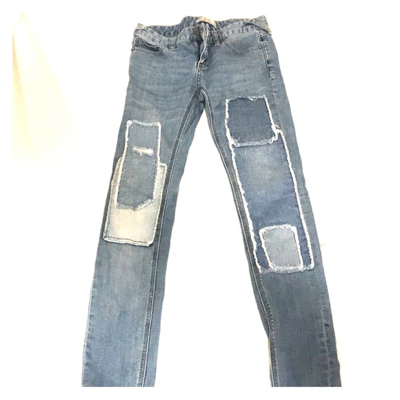 free people patch jeans
